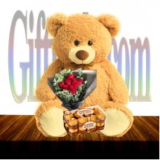 Love With Teddy Bear & Chocolate