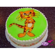 2 Kg Tiger Cartoon Piping Jelly Cake