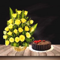20 Yellow Roses Bouquet Combo